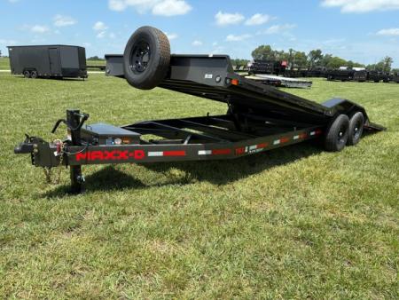 New 2027 MAXX-D 102x24 Tandem 14K Tilt Trailer W/ Spare Tire & Wireless Remote