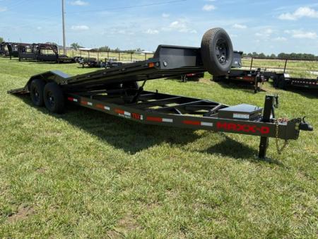 New 2027 MAXX-D 102x24 Tandem 14K Tilt Trailer W/ Spare Tire & Wireless Remote