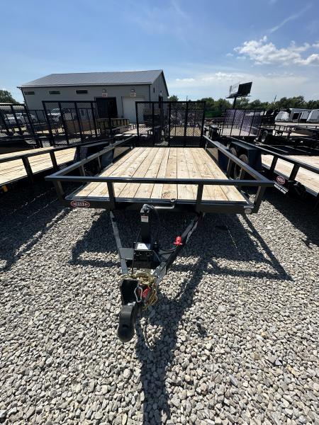 New 2026 Liberty LU7K83X12+2C4 Utility Trailer 83X14 TA DOVETAIL (GVW: 7000) MIDNIGHT BLACK