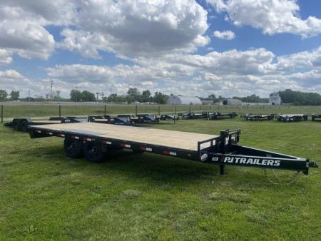 New 2026 PJ Trailers 14K 102  x 20' F8 Deckover Trailer W/ SLIDE-IN RAMPS