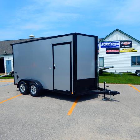 New 2026 Impact Trailers 7 X 14 Quake Flat Top V-Nose 7K Cargo / Enclosed Trailer