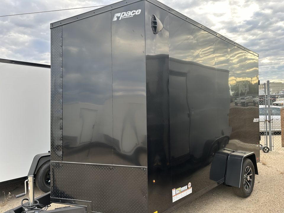 New 2026 Pace American 7 x 12 Journey SE Flat Top Sloped VNose 3.5K Cargo / Enclosed Trailer