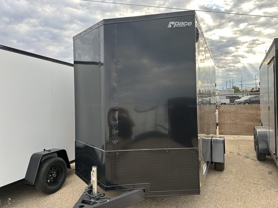 New 2026 Pace American 7 x 12 Journey SE Flat Top Sloped VNose 3.5K Cargo / Enclosed Trailer