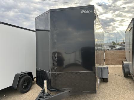 New 2026 Pace American 7 x 12 Journey SE Flat Top Sloped VNose 3.5K Cargo / Enclosed Trailer
