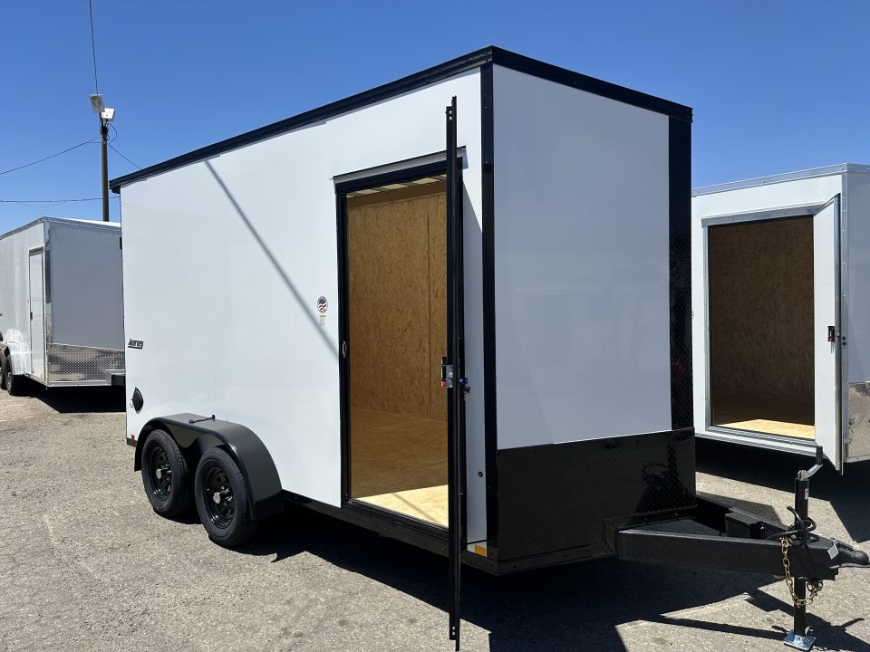 New 2026 Pace American 7 x 14 Journey SE Flat Top Sloped V-Nose 7K Cargo / Enclosed Trailer