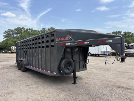 New 2026 Eagle X 6'8"x 24' Livestock Trailer