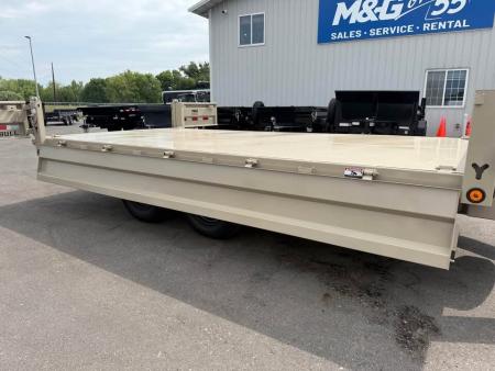 New DDP 96X16 14.9K DECKOVER DUMP TRAILER - TAN