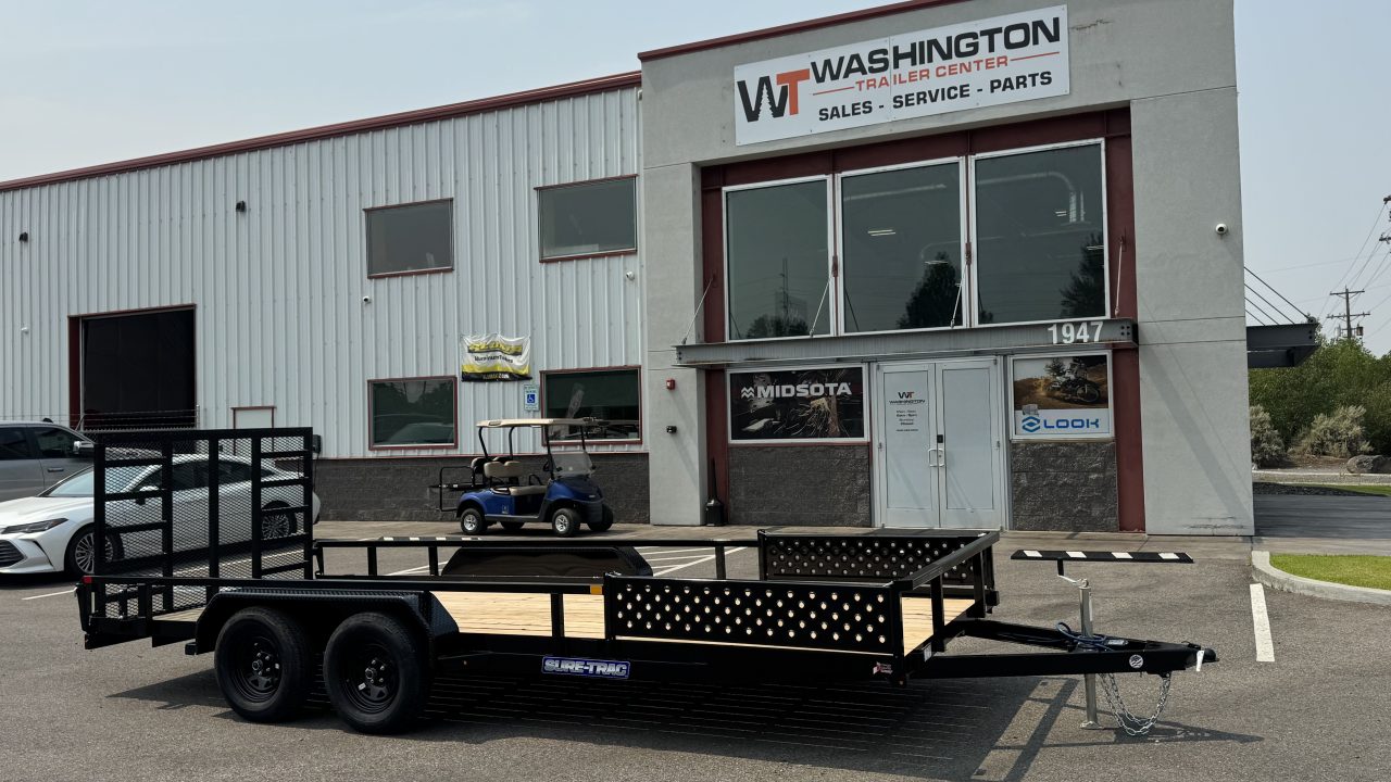 New 2026 Sure-Trac 7 x 18 Tube Top ATV 7K Utility Trailer