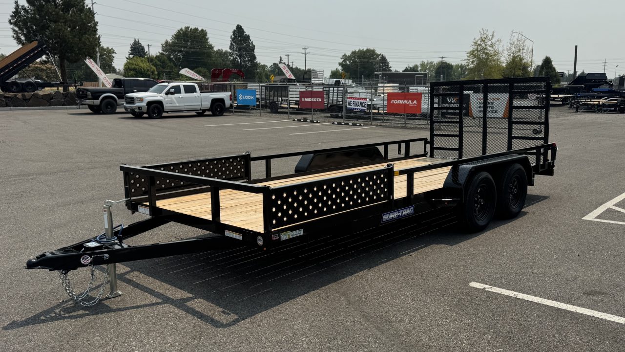 New 2026 Sure-Trac 7 x 18 Tube Top ATV 7K Utility Trailer