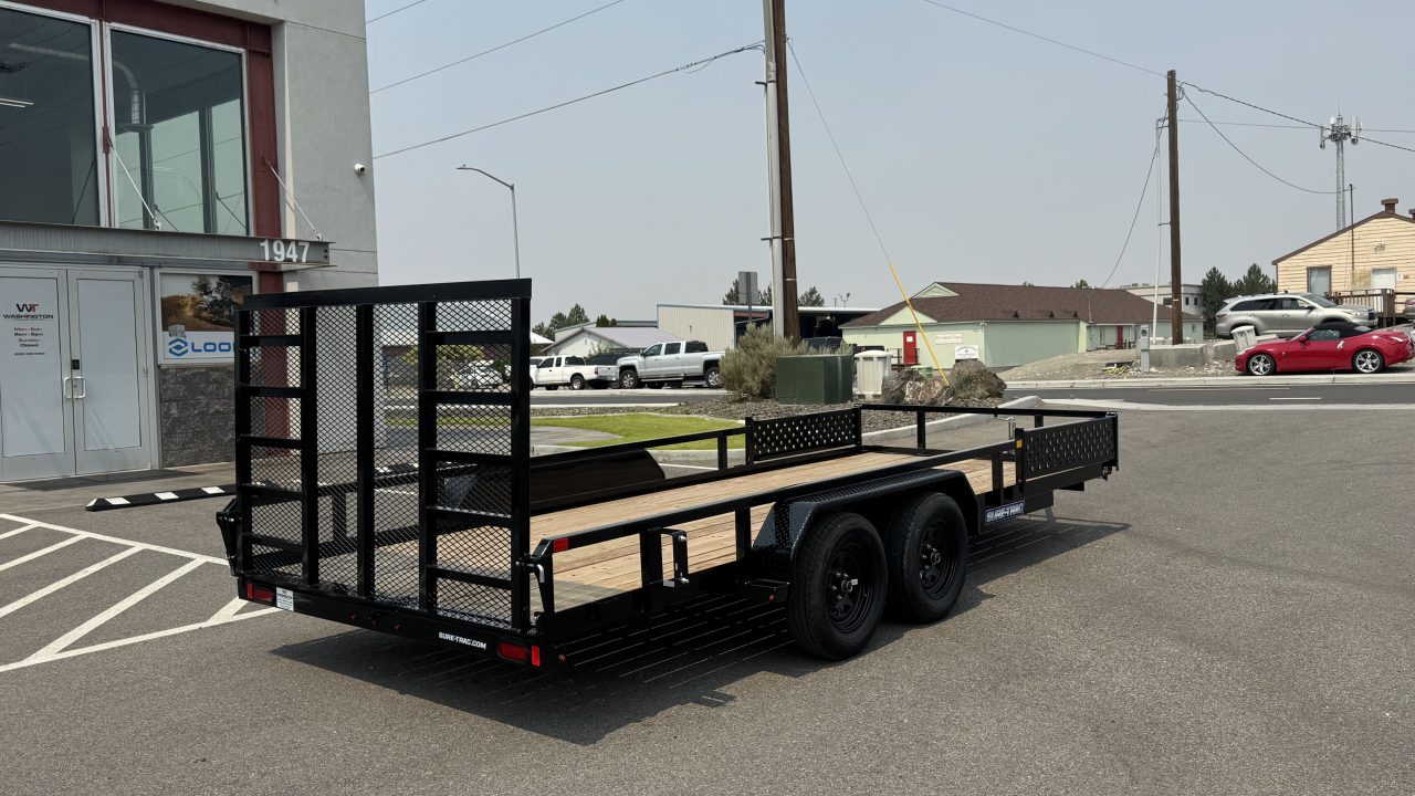New 2026 Sure-Trac 7 x 18 Tube Top ATV 7K Utility Trailer