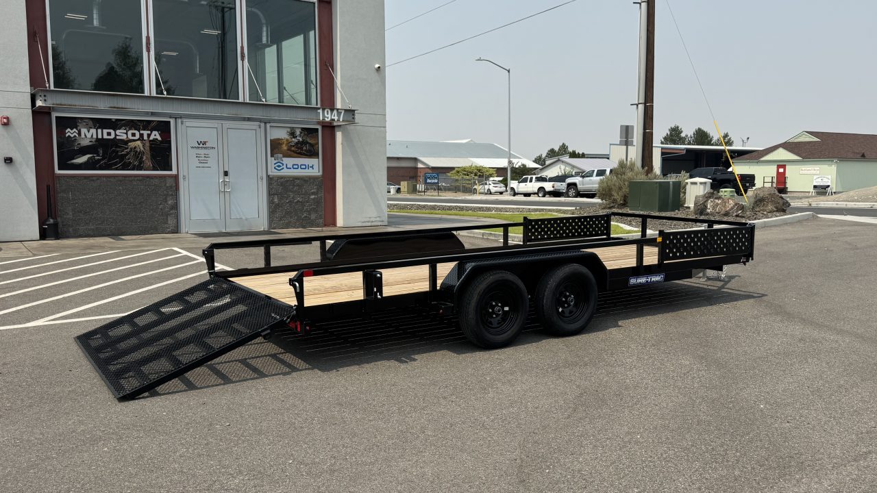 New 2026 Sure-Trac 7 x 18 Tube Top ATV 7K Utility Trailer