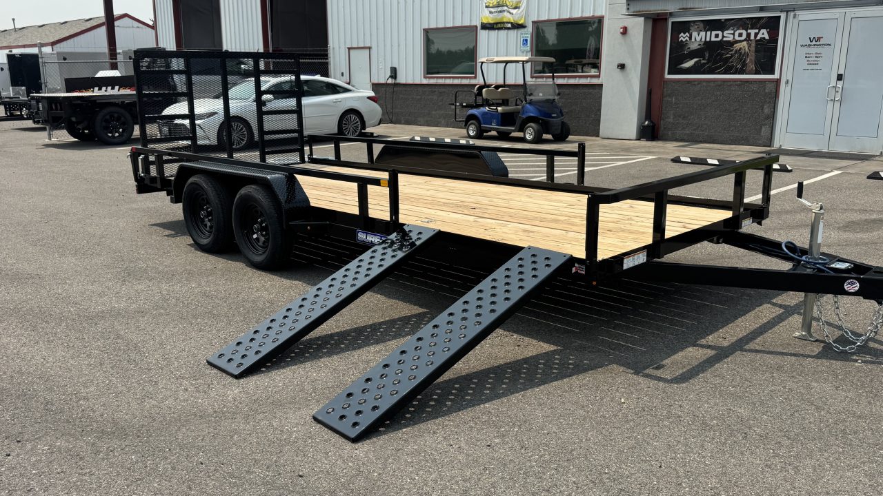 New 2026 Sure-Trac 7 x 18 Tube Top ATV 7K Utility Trailer