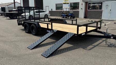 New 2026 Sure-Trac 7 x 18 Tube Top ATV 7K Utility Trailer