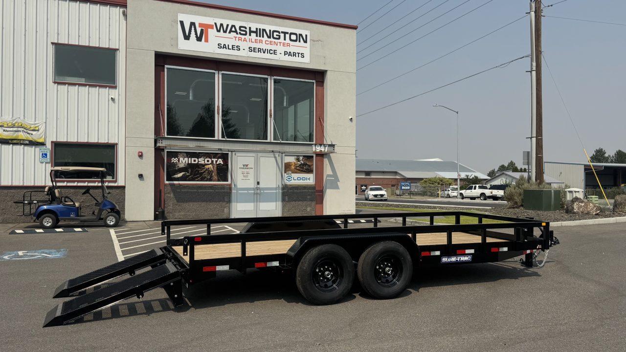 New 2026 Sure-Trac 7 x 18 Tube Top 14K Utility Trailer