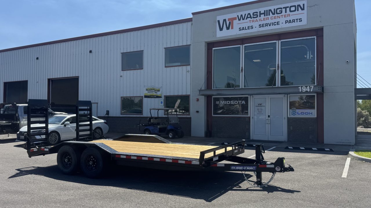New 2026 Sure-Trac 8.5 x 18 (16+2) Full Width Equipment 14K Equipment Trailer