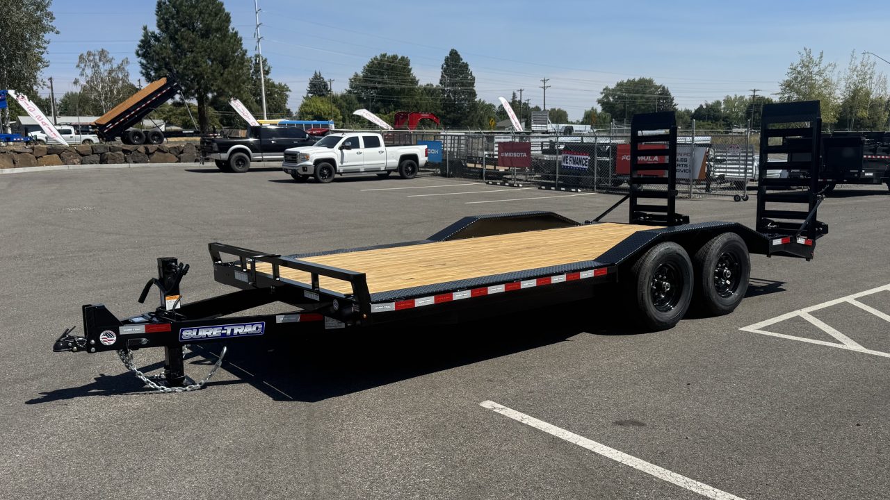 New 2026 Sure-Trac 8.5 x 18 (16+2) Full Width Equipment 14K Equipment Trailer