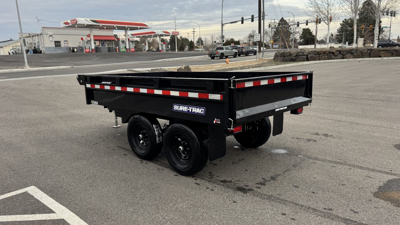 New 2025 Sure-Trac 6 X 10 SD Deckover Dump Trailer 10k single ram Dump Trailer