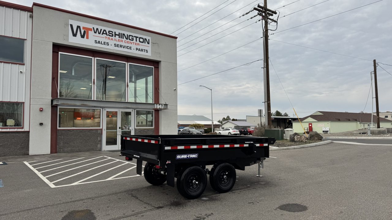 New 2025 Sure-Trac 6 X 10 SD Deckover Dump Trailer 10k single ram Dump Trailer