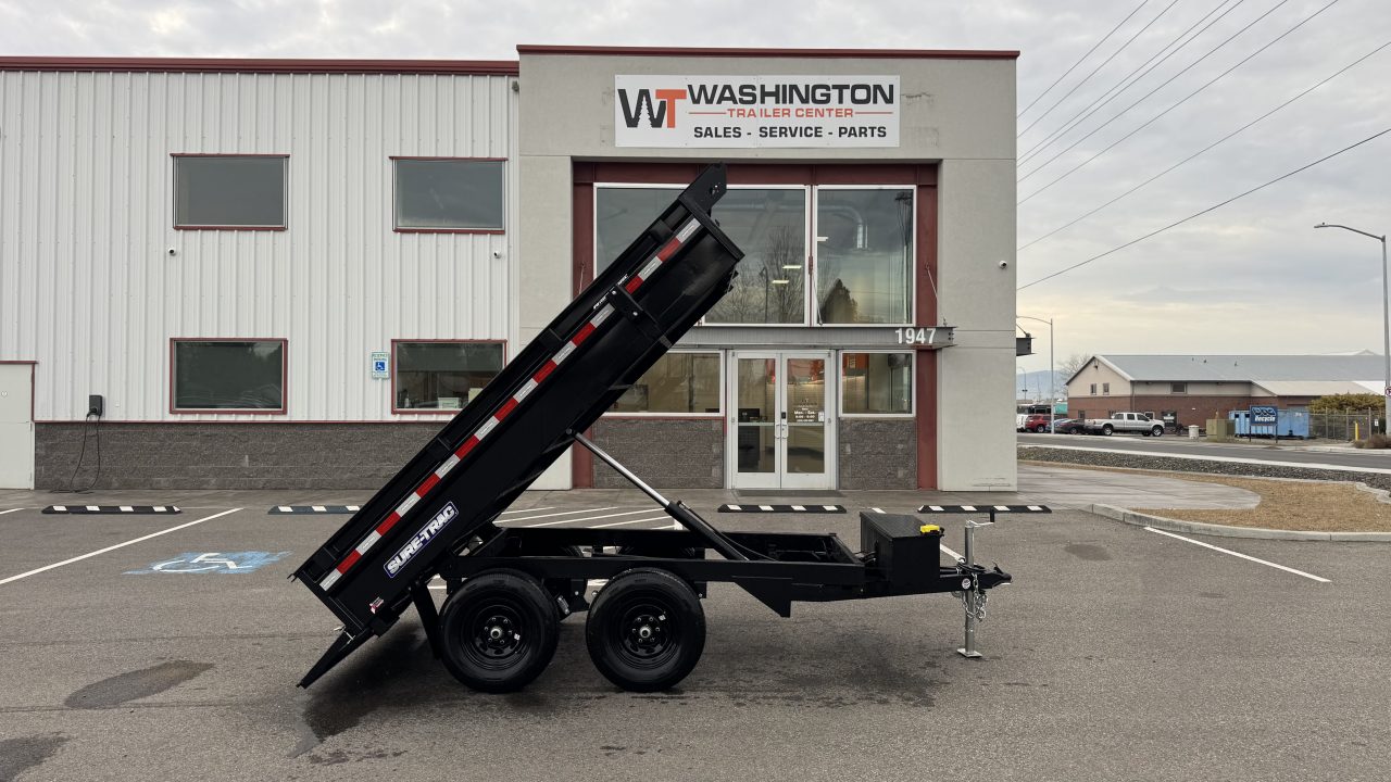 New 2025 Sure-Trac 6 X 10 SD Deckover Dump Trailer 10k single ram Dump Trailer