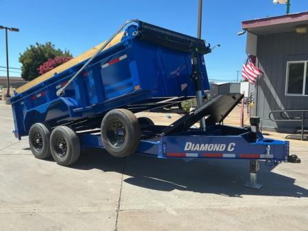 New 2026 Diamond C Trailers LPT207L14X82 P3 7FT X 14 FT 14.9KGVW Dump Trailer