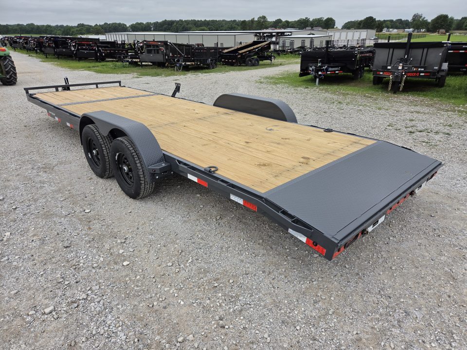 New 2026 Lamar 83X24 TANDEM 10K CAR HAULER W/2' STEEL DOVE & SLIDEOUT RAMPS