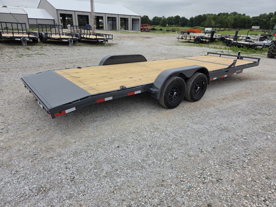 New 2026 Lamar 83X24 TANDEM 10K CAR HAULER W/2' STEEL DOVE & SLIDEOUT RAMPS
