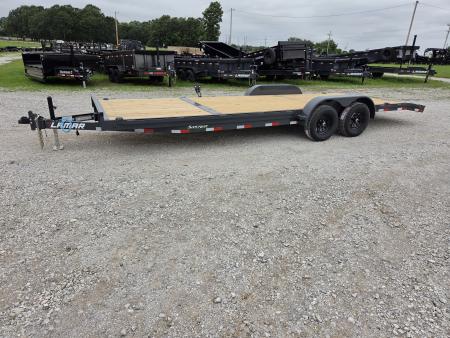 New 2026 Lamar 83X24 TANDEM 10K CAR HAULER W/2' STEEL DOVE & SLIDEOUT RAMPS