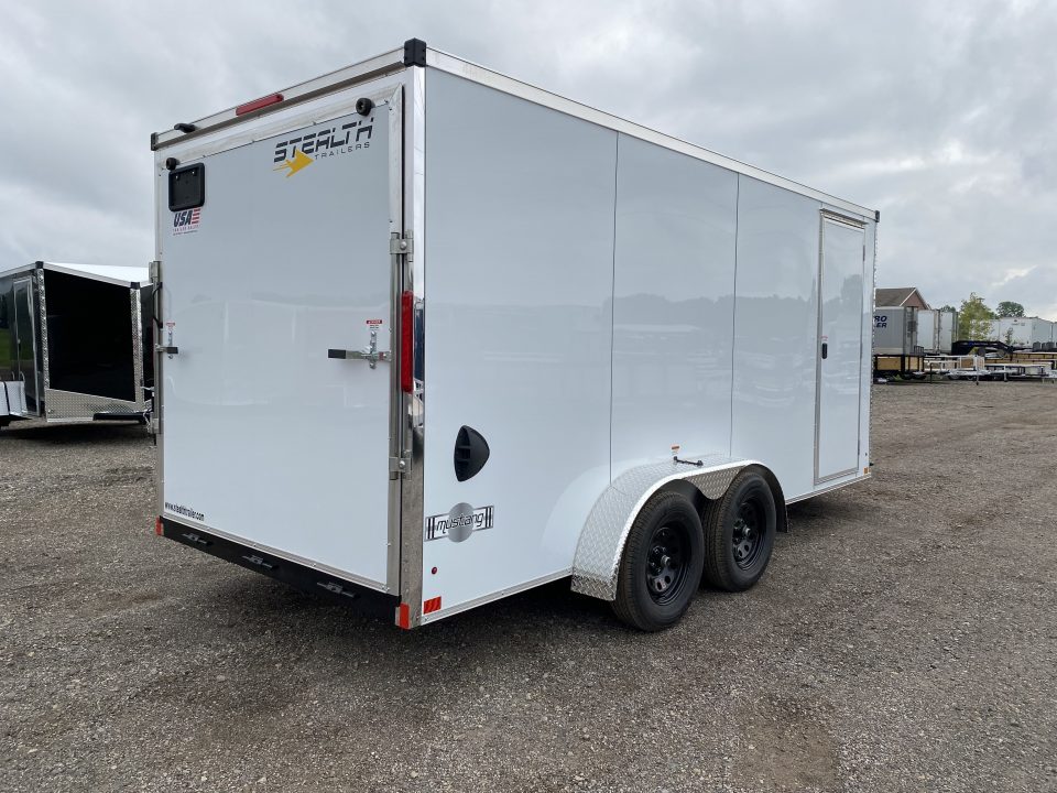 New 2026 Stealth Trailers Mustang 7x16 V-Nose Ramp Door 6'6" Cargo / Enclosed Trailer