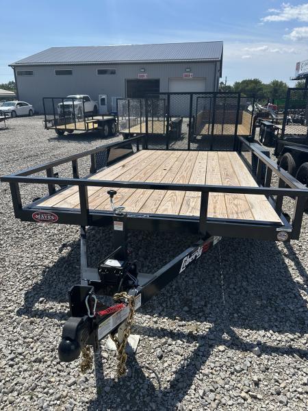 New 2026 Liberty LU7K83X14+2C4 Utility Trailer 83X16 TA DOVETAIL (GVW: 7000) MIDNIGHT BLACK