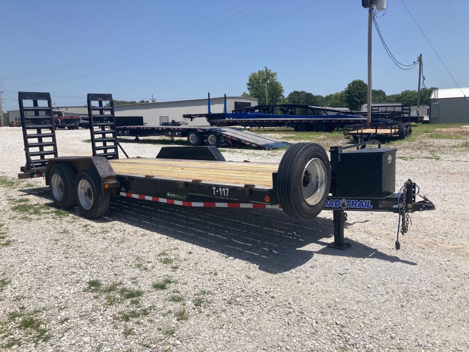 Used 2021 Load Trail 83X20 TANDEM 16K W/ 2' DOVE, STAND UP RAMPS & SPARE Equipment Trailer