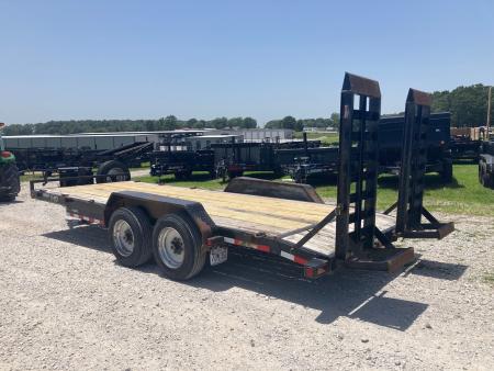 Used 2021 Load Trail 83X20 TANDEM 16K W/ 2' DOVE, STAND UP RAMPS & SPARE Equipment Trailer