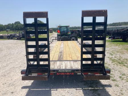 Used 2021 Load Trail 83X20 TANDEM 16K W/ 2' DOVE, STAND UP RAMPS & SPARE Equipment Trailer