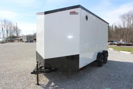 New 2026 United UJ 7' x 16' Enclosed Cargo Trailer - 7000# GVW - RAMP DOOR - 7' INTERIOR HEIGHT - AMERICA 250