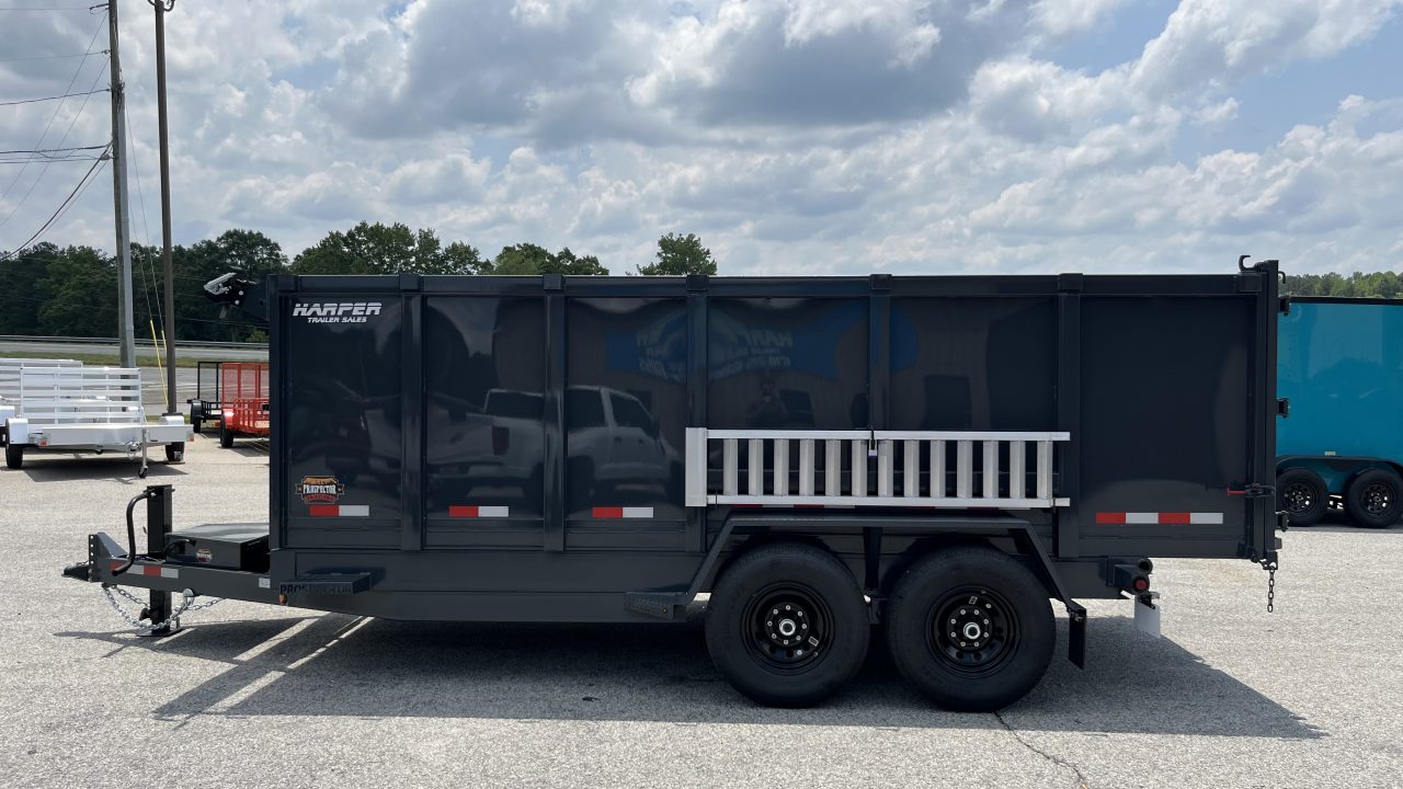 New 2026 PROSPECTOR 14K 7X16 TELESCOPING DUMP TRAILER 4' WALLS AND ALUMINIUM RAMPS
