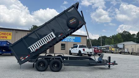 New 2026 PROSPECTOR 14K 7X16 TELESCOPING DUMP TRAILER 4' WALLS AND ALUMINIUM RAMPS