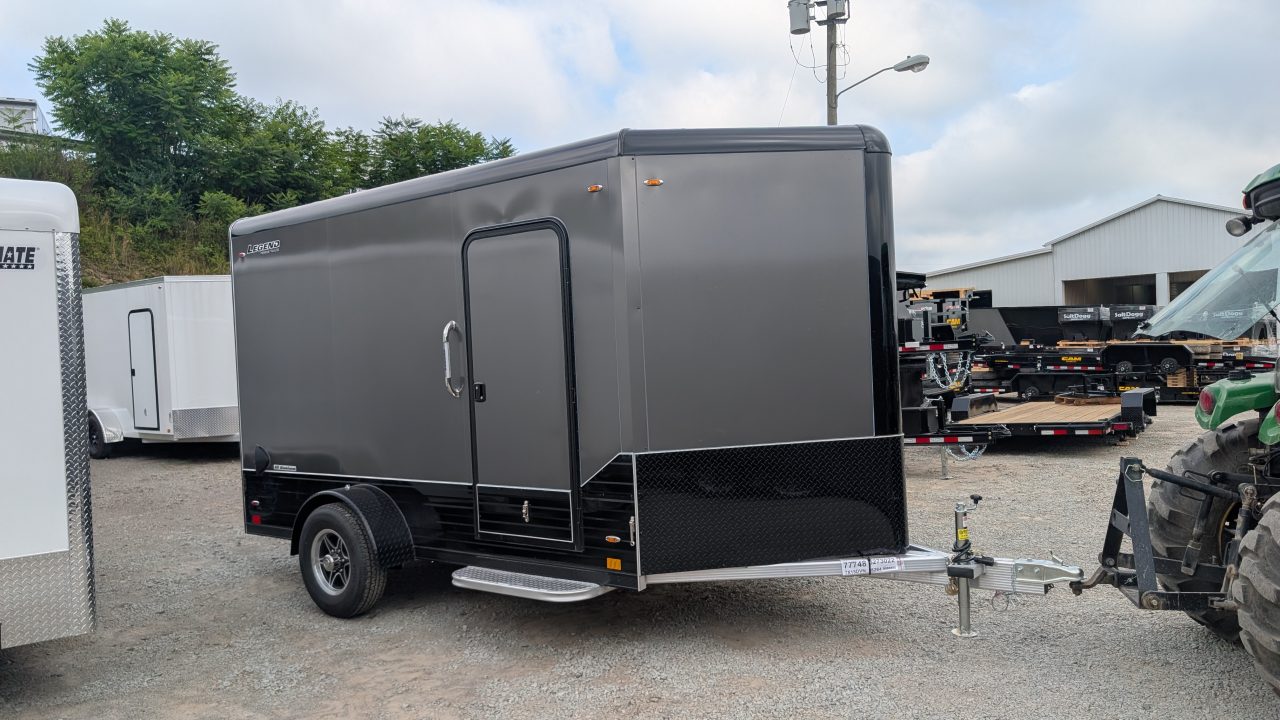 New 2027 Legend 7 x 12 + 3' Deluxe V-Nose Cargo Trailer w/ Ramp (5200# AXLE!!!)