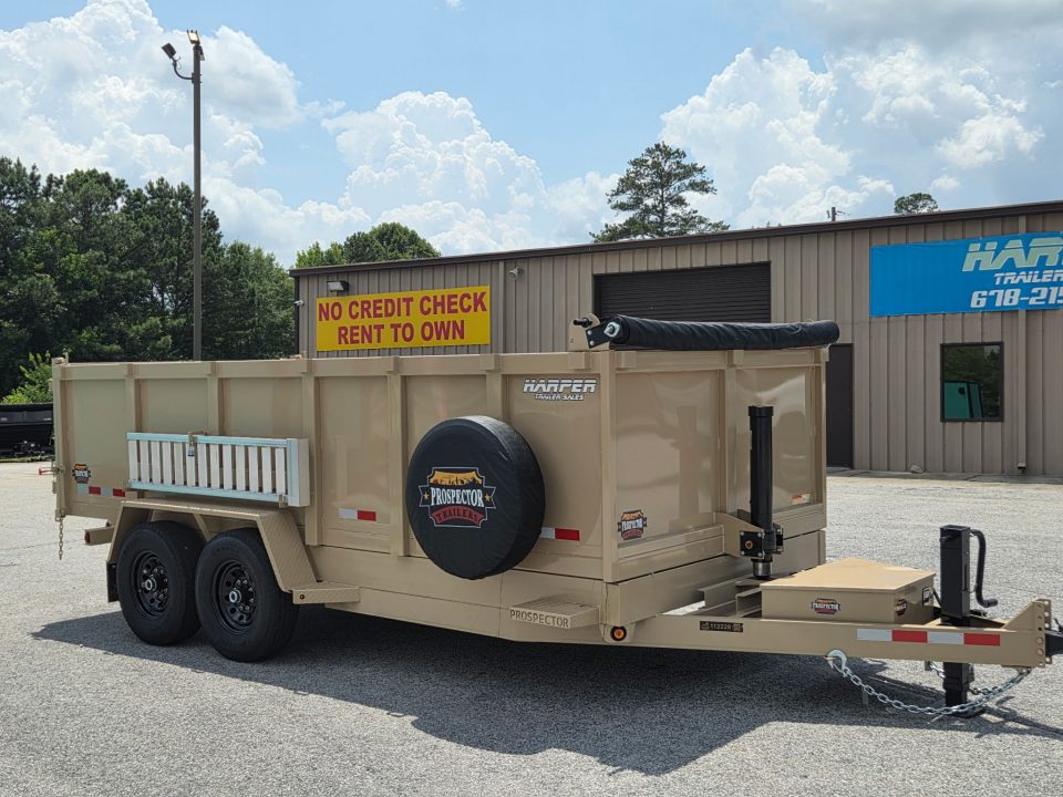 New 2026 PROSPECTOR 14K 7X16 TELESCOPING DUMP TRAILER 3' WALLS AND ALUMINIUM RAMPS