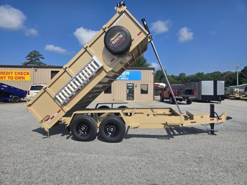 New 2026 PROSPECTOR 7X14 14K TELESCOPING DUMP TRAILER WITH 3' WALLS AND SPARE TIRE
