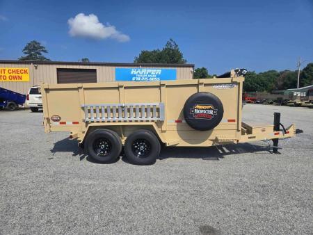 New 2026 PROSPECTOR 7X14 14K TELESCOPING DUMP TRAILER WITH 3' WALLS AND SPARE TIRE