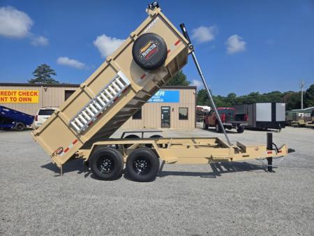 New 2026 PROSPECTOR 7X14 14K TELESCOPING DUMP TRAILER WITH 3' WALLS AND SPARE TIRE
