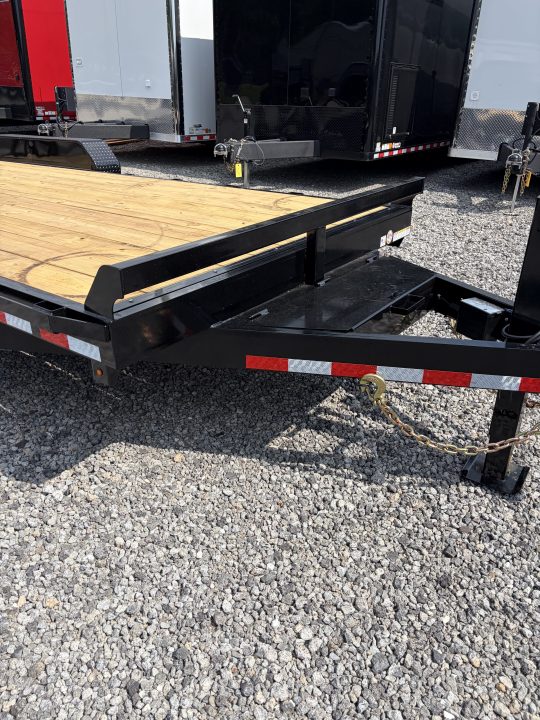 New 2026 Triple Crown 7X20 Equipment Trailer, 5' Swing Up Ramps, Beavertail, Removable Fender, 16K GVWR