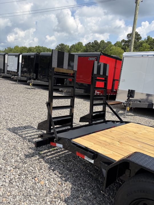 New 2026 Triple Crown 7X20 Equipment Trailer, 5' Swing Up Ramps, Beavertail, Removable Fender, 16K GVWR