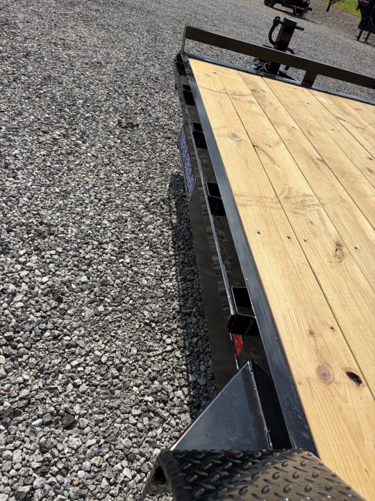 New 2026 Triple Crown 7X20 Equipment Trailer, 5' Swing Up Ramps, Beavertail, Removable Fender, 16K GVWR