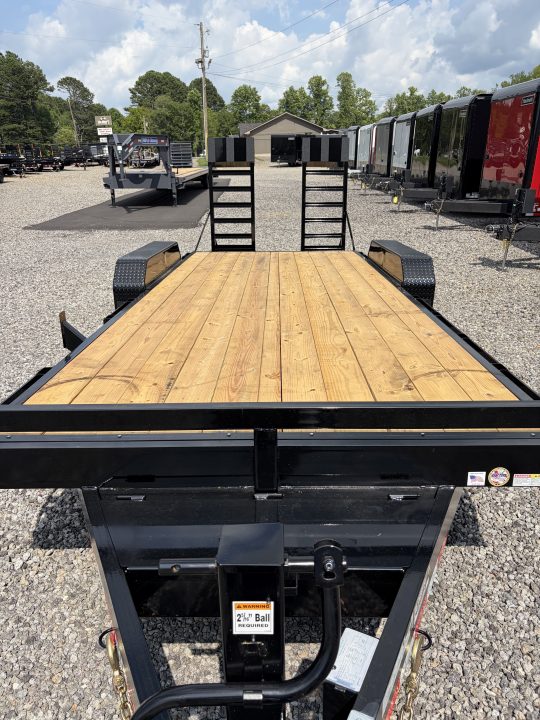 New 2026 Triple Crown 7X20 Equipment Trailer, 5' Swing Up Ramps, Beavertail, Removable Fender, 16K GVWR