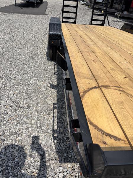 New 2026 Triple Crown 7X20 Equipment Trailer, 5' Swing Up Ramps, Beavertail, Removable Fender, 16K GVWR