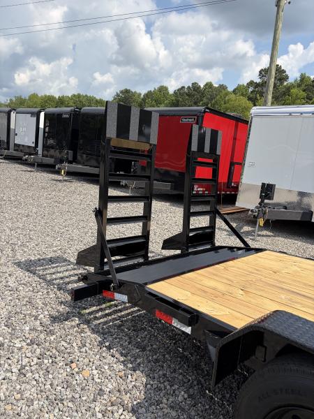 New 2026 Triple Crown 7X20 Equipment Trailer, 5' Swing Up Ramps, Beavertail, Removable Fender, 16K GVWR