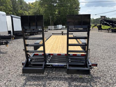 New 2026 Triple Crown 7X20 Equipment Trailer, 5' Swing Up Ramps, Beavertail, Removable Fender, 16K GVWR