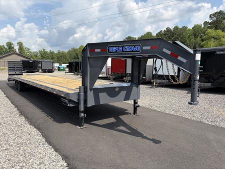 New 2026 Triple Crown Heavy Duty 40' Gooseneck Equipment Trailer, 17,500K GVWR, Mega Ramps, Spare