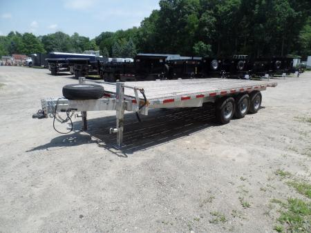 New 2025 ALCOM Brand New ALUMINUM FRAME 15,600 GVWR FLAT DECK Equipment Trailer