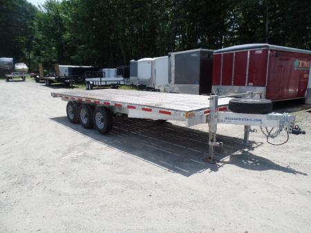 New 2025 ALCOM Brand New ALUMINUM FRAME 15,600 GVWR FLAT DECK Equipment Trailer